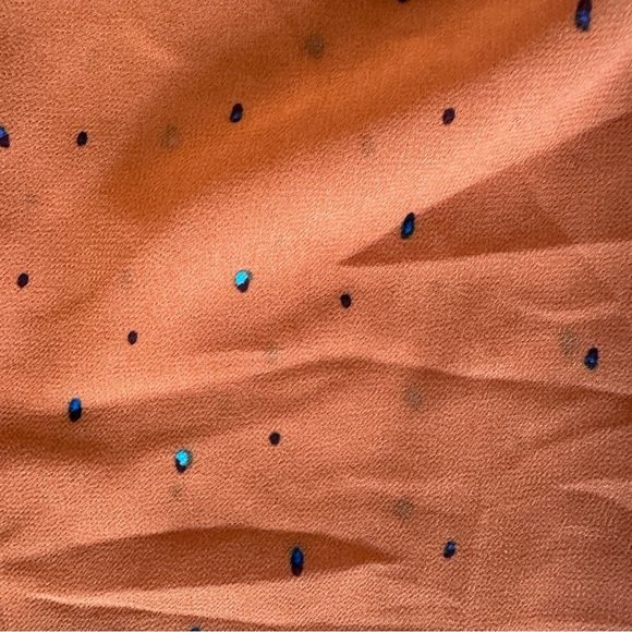 CAbi Orange Sprinkle Size M Top Double Layer Chiffon Sleeveless V-Neck blouse - Picture 3 of 16